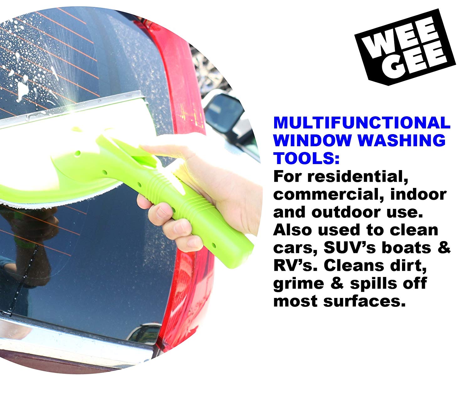 3-in-1 Car Window Squeegee with Glass Cleaner Spray, Wipe, and Scraper - Effortlessly Clean Mirrors, Screens, and Bathroom Surfaces - Bathroom